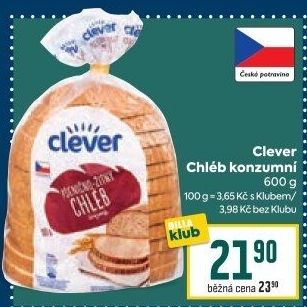 Chléb konzumní Clever