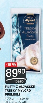 Aljašská treska filety mražená Premium Mylord
