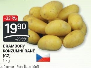 Brambory konzumní rané