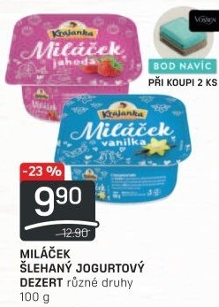 Jogurtový dezert Miláček Krajanka