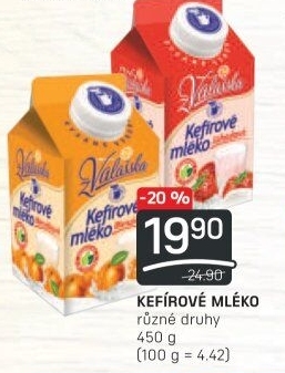 Kefírové mléko ochucené Mlékárna Valašské Meziříčí