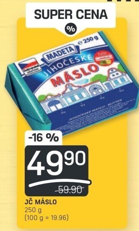 Máslo Jihočeské Madeta