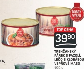 Párek trenčanský s fazolí Dobrý Výběr