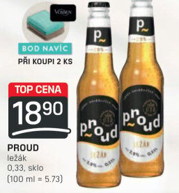 Pivo světlý ležák Proud