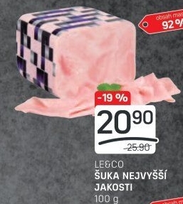 Šunka nejvyšší jakosti LE&amp
