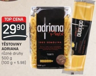 Těstoviny semolinové Adriana
