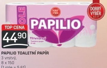 Toaletní papír 3vrstvý Papilio Dobrý Výběr