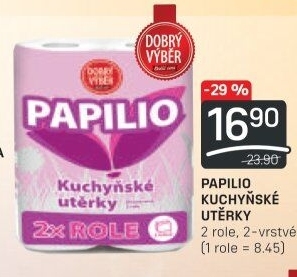Utěrky kuchyňské 2vrstvé Papilio Dobrý Výběr