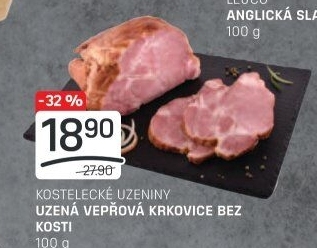 Vepřová krkovice uzená bez kosti Kostelecké uzeniny