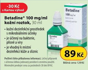 Dezinfekce Betadine