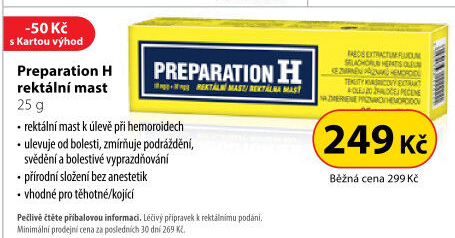 Mast na hemoroidy Preparation H