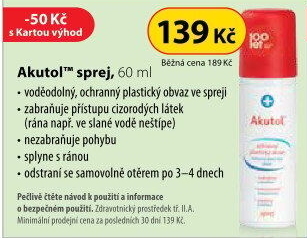 Obvaz plastický ochranný ve spreji Akutol