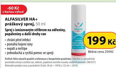 Sprej na rány HA+ AlfaSilver