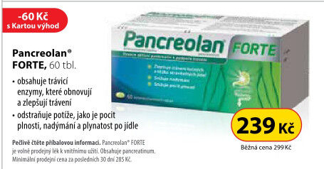 Tablety na zažívání Pancreolan Forte