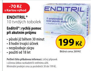Tablety proti průjmu Enditril