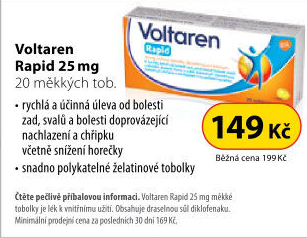 Tobolky proti bolesti Rapid Voltaren