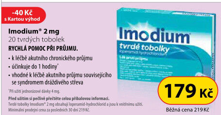 Tobolky proti průjmu Imodium