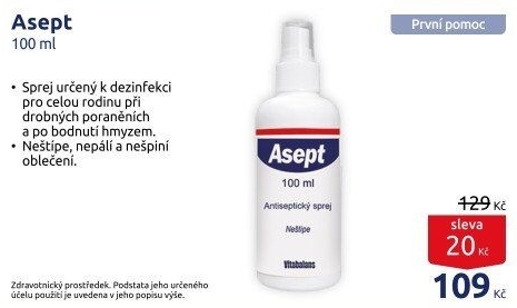 Dezinfekční roztok ve spreji Asept