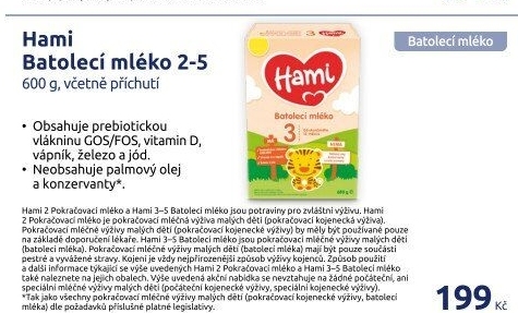 Kojenecká výživa Hami