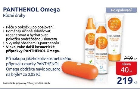 Pěna po opalování sprej 10% Panthenol Omega Pharma