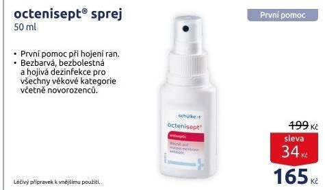 Roztok sprej na podporu hojení ran Octenisept