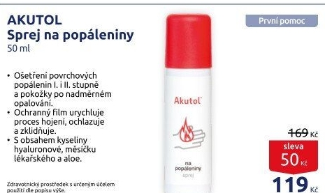 Sprej na popáleniny Akutol