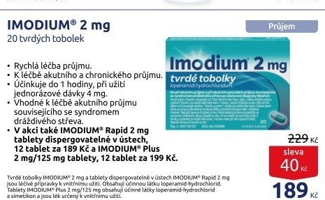 Tobolky proti průjmu Imodium