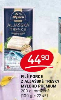 Aljašská treska filé bez kosti mražené Premium Mylord