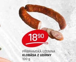 Klobása z udírny Příbramská uzenina
