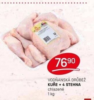 Kuře + 4 kuřecí stehna Vodňanské kuře