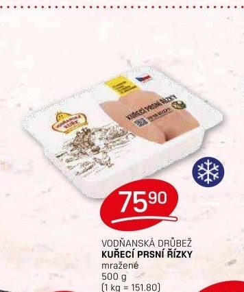 Kuřecí prsní řízky mražené Vodňanské kuře
