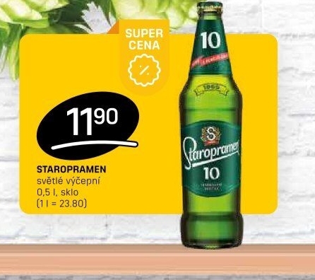 Pivo světlé výčepní 10° Staropramen