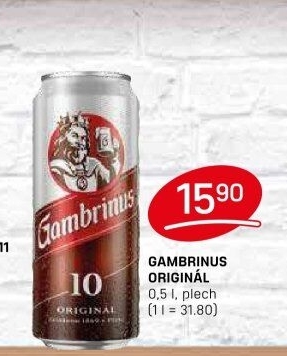 Pivo světlé výčepní Originál 10° Gambrinus