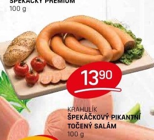 Salám špekáčkový pikantní točený Krahulík