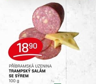 Salám trampský se sýrem Příbramská uzenina