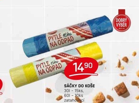 Zatahovací pytle na odpadky 30 l Dobrý Výběr