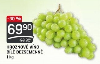 Hrozny bílé bezsemenné