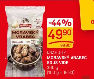 Moravský vrabec Sous vide Krahulík
