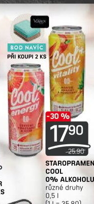 Nealkoholické pivo ochucené Staropramen Cool