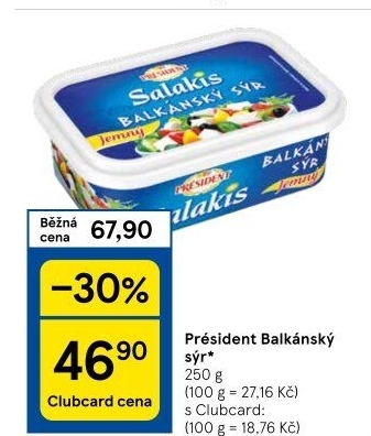 Balkánský sýr Président