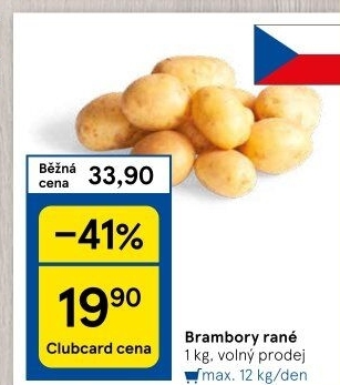 Brambory konzumní rané