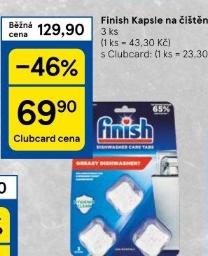 Čistič myčky při plné myčce Finish