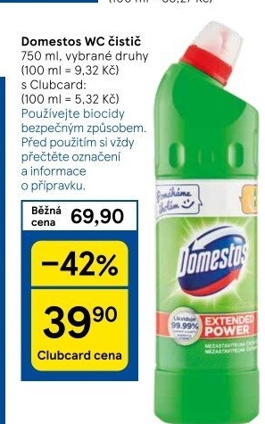 Čistič WC gelový Domestos