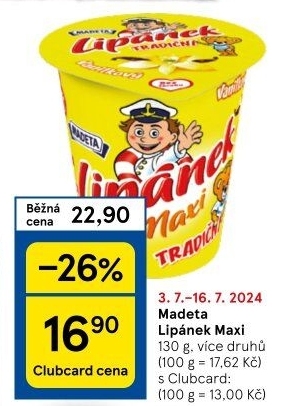 Dezert Lipánek Madeta