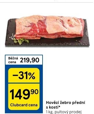 Hovězí žebra s kostí