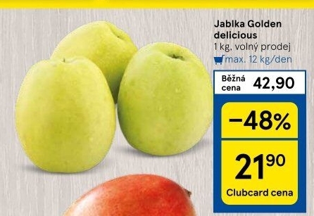 Jablka Golden Delicious
