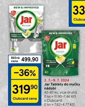 Kapsle do myčky Jar