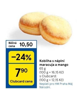 Kobliha s ovocnou náplní