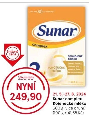 Kojenecká výživa Sunar Complex