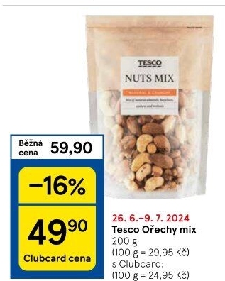 Ořechy mix Tesco